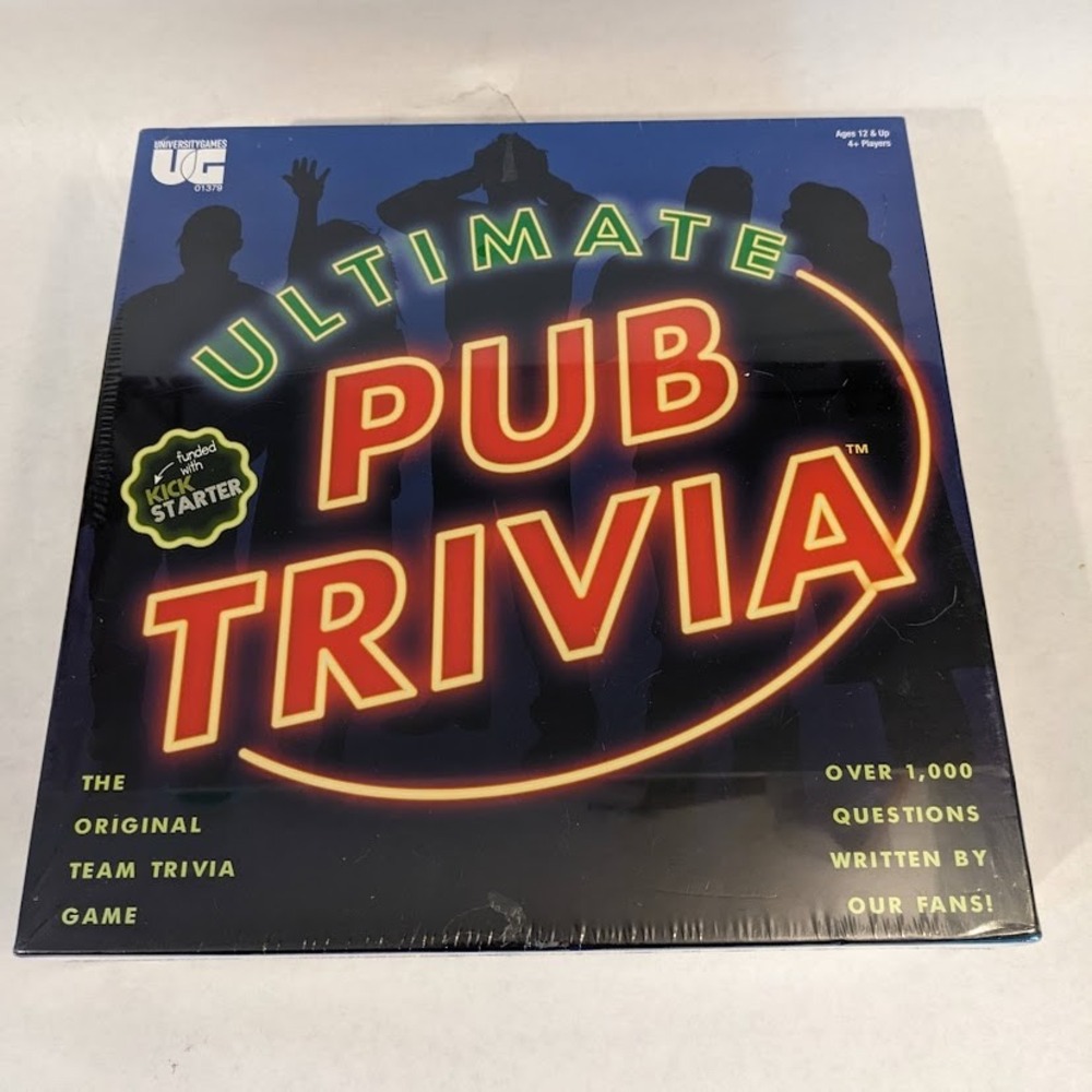 University Games Ultimate Pub Trivia Board Game 1100+ Questions New Sealed 01379